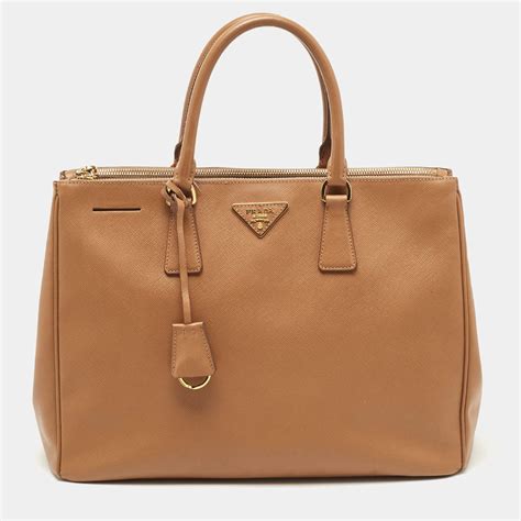 prada saffiano tote tan